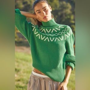 NWT Anthropologie Varley Marcie Fairisle Sweater size S